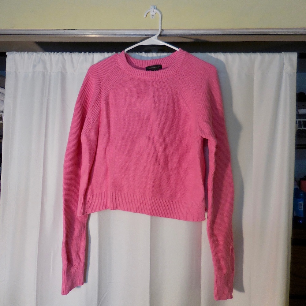 French Connection Pink Cropped Sweater